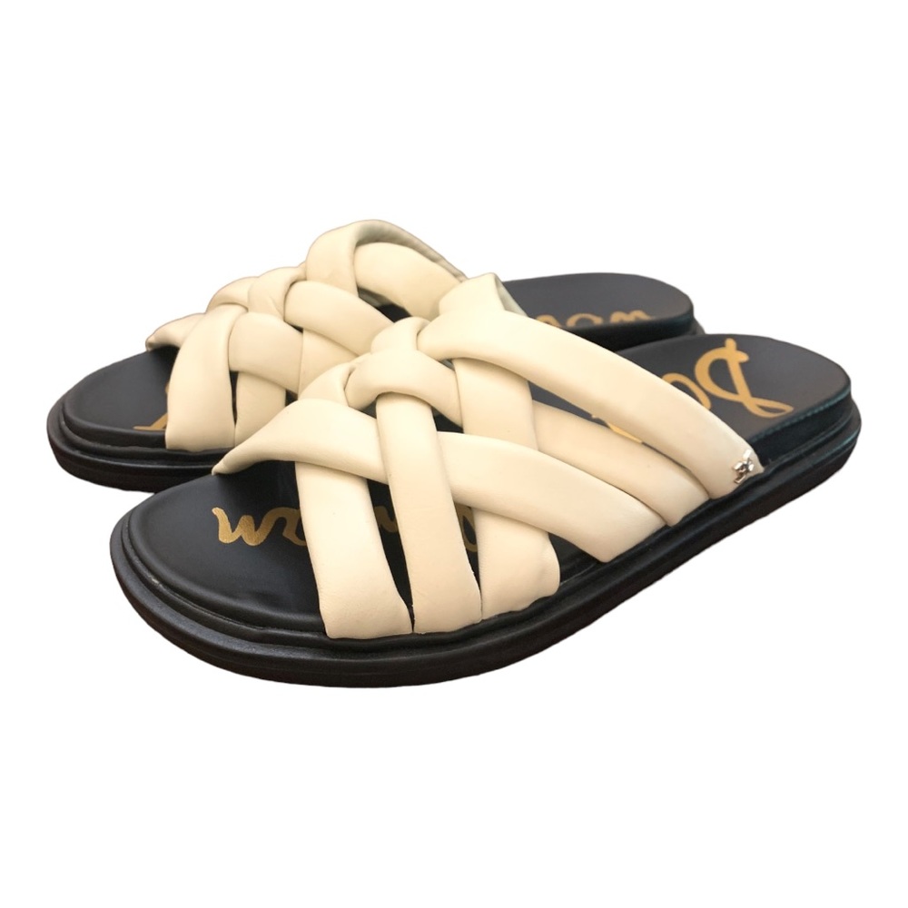 NWOB Sam Edelman | Vaughn Cushioned Woven Slide White 9